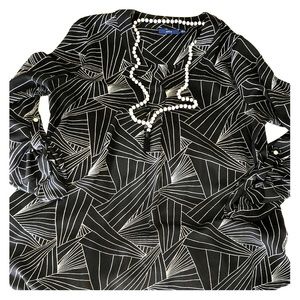 Apt. 9 geometric blouse 3/4 length sleeves